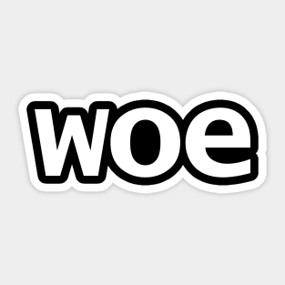 Woe Wednesday Typography White Text Sticker